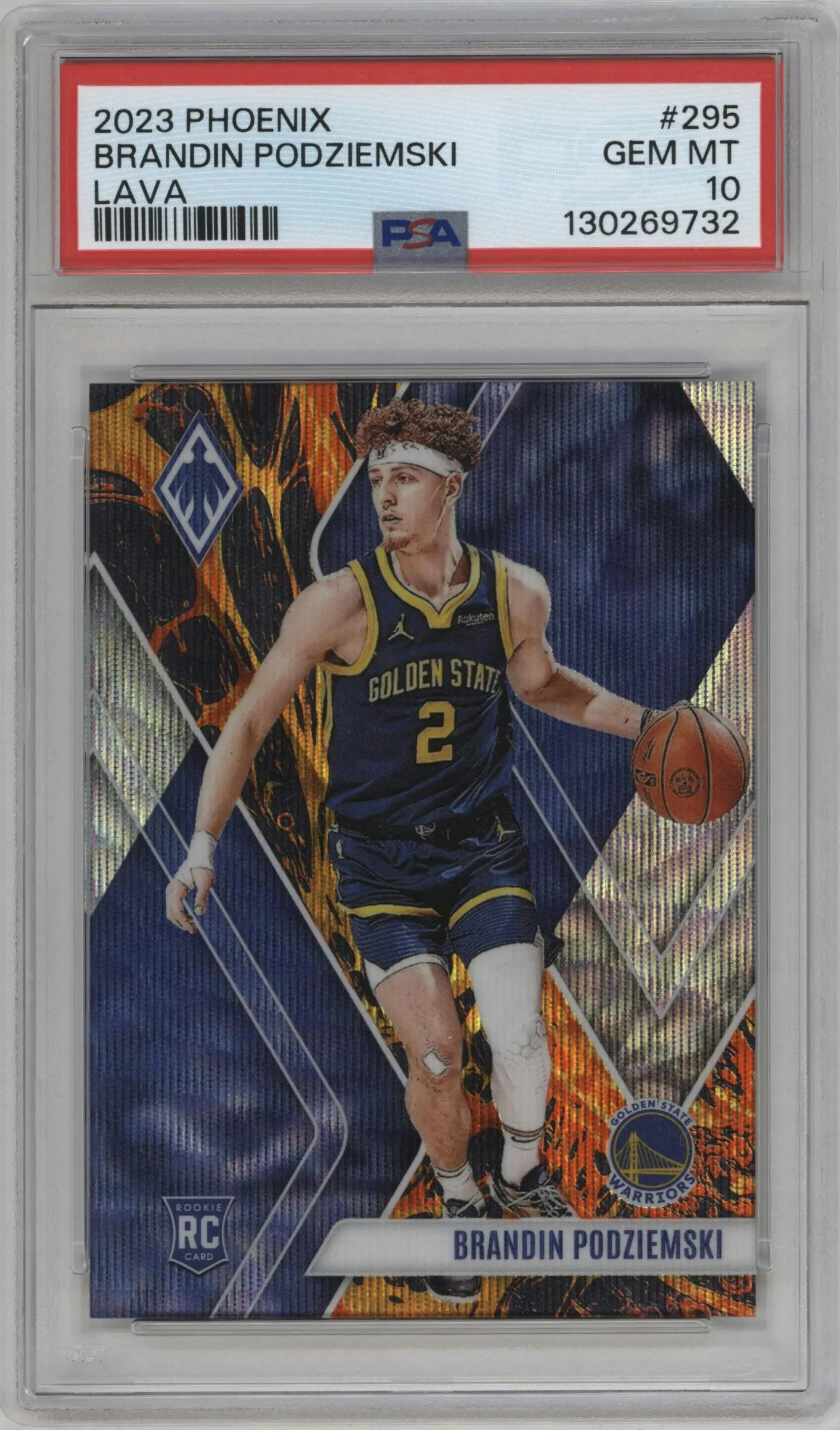 2023 Panini Phoenix Brandin Podziemski Lava #295 PSA 10