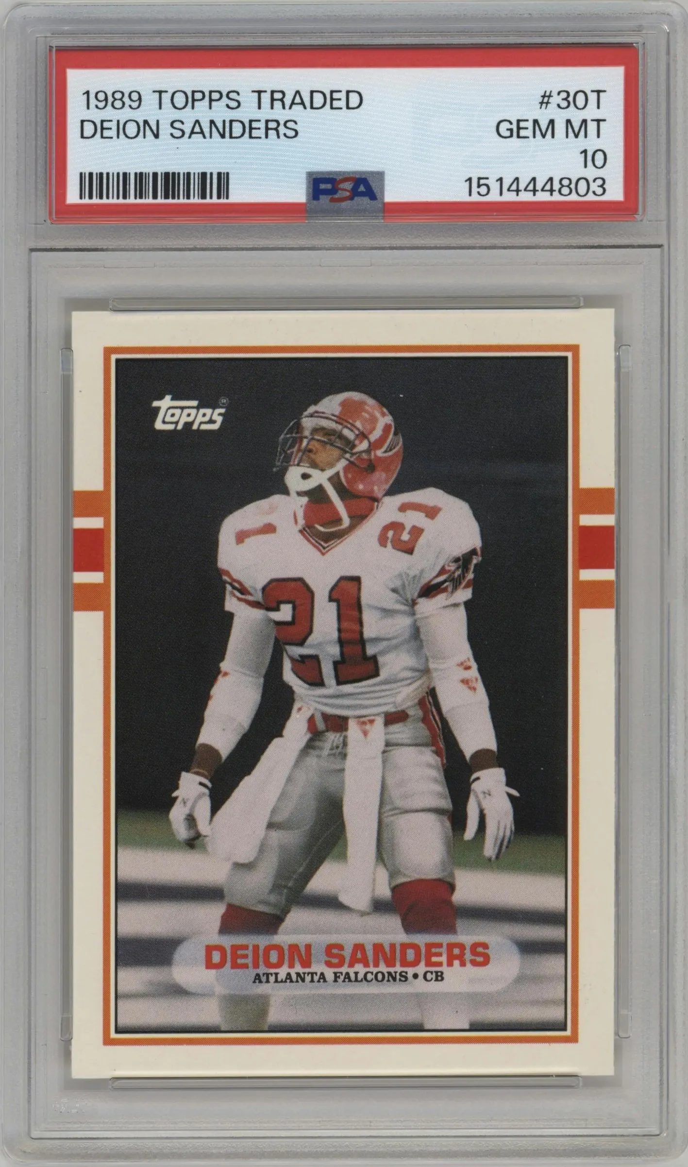 1989 Topps Traded Deion Sanders #30T PSA 10