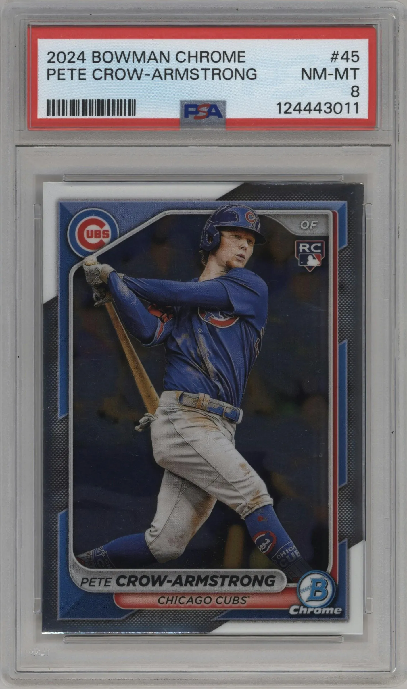 2024 Bowman Chrome Pete Crow-Armstrong #45 PSA 8