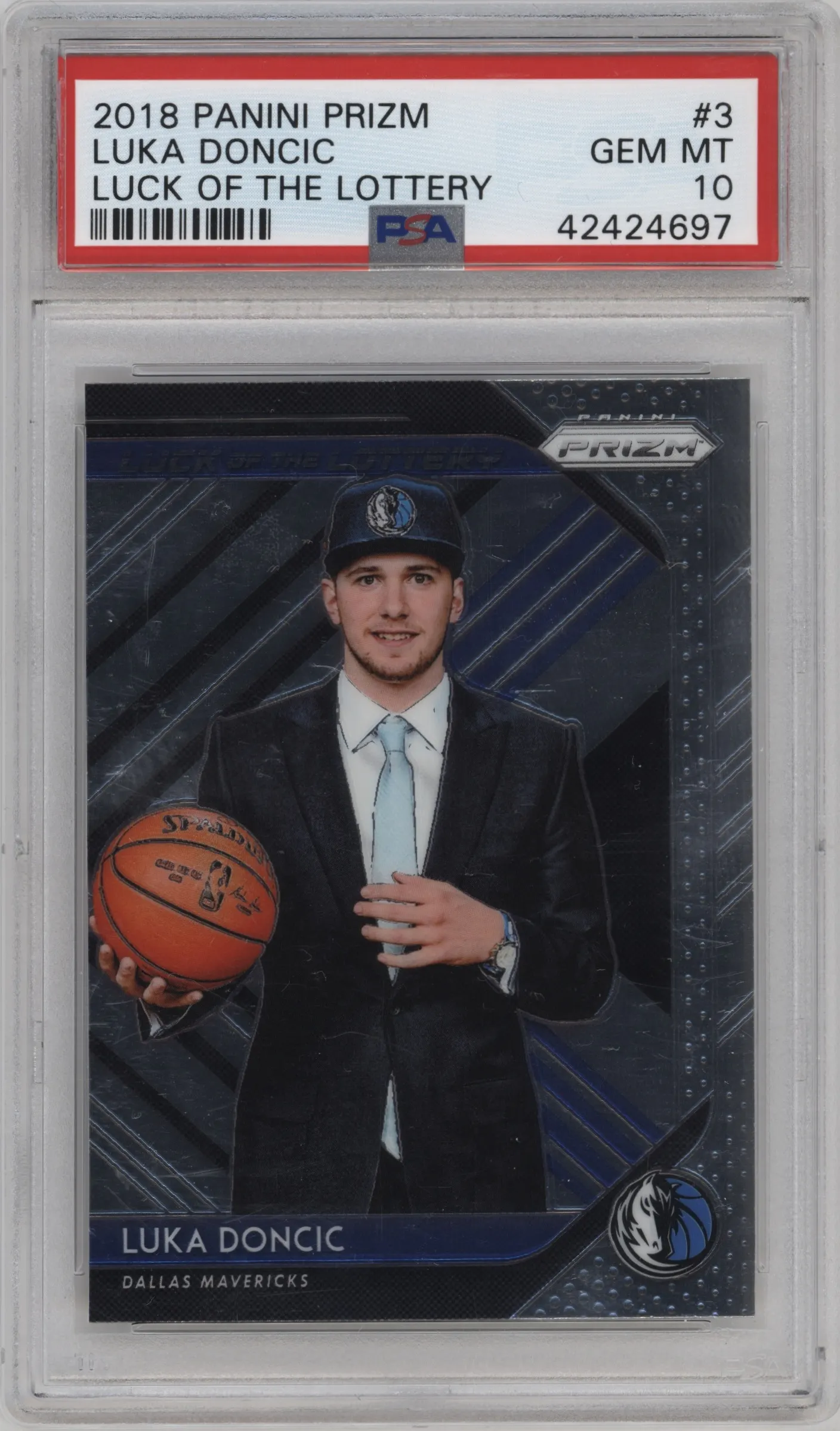 2018 Panini Prizm LOTL Luka Doncic #3 PSA 10