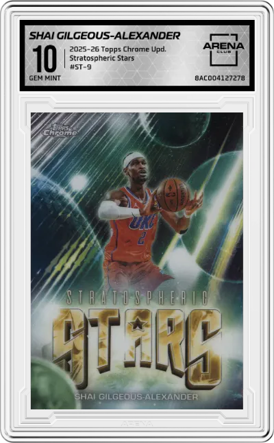 2025 Topps Chrome Update Stratospheric Stars Shai Gilgeous-Alexander #ST-9 ARENA CLUB 10