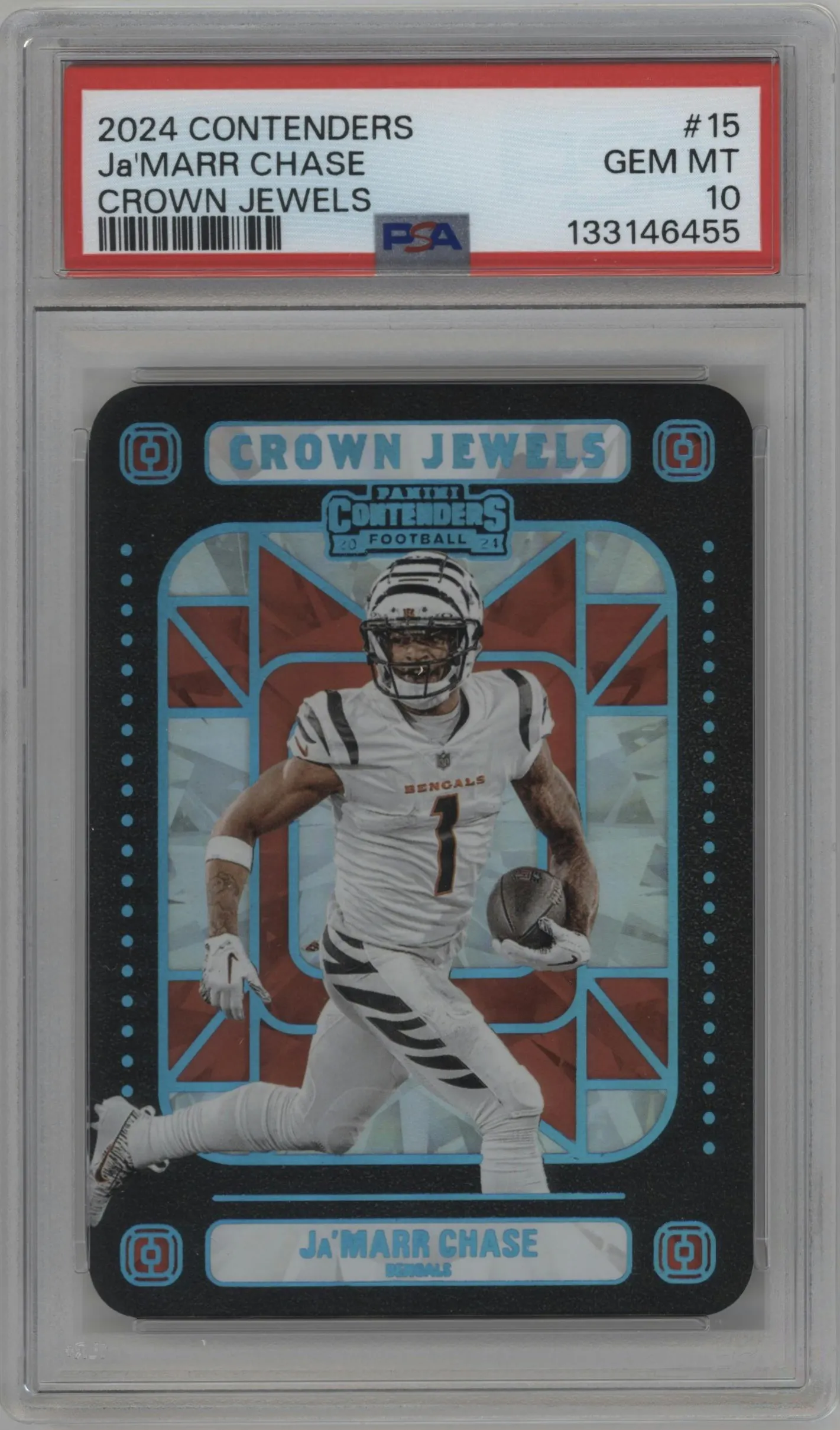 2024 Panini Contenders Crown Jewels Ja'Marr Chase PSA 10