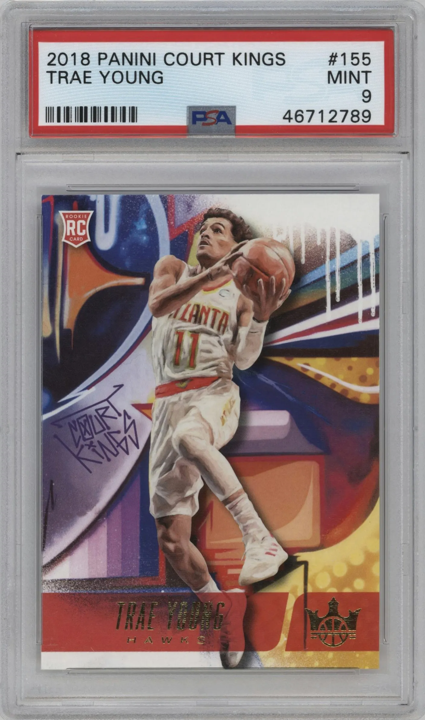 2018 Panini Court Kings Rookies II Trae Young #155 PSA 9