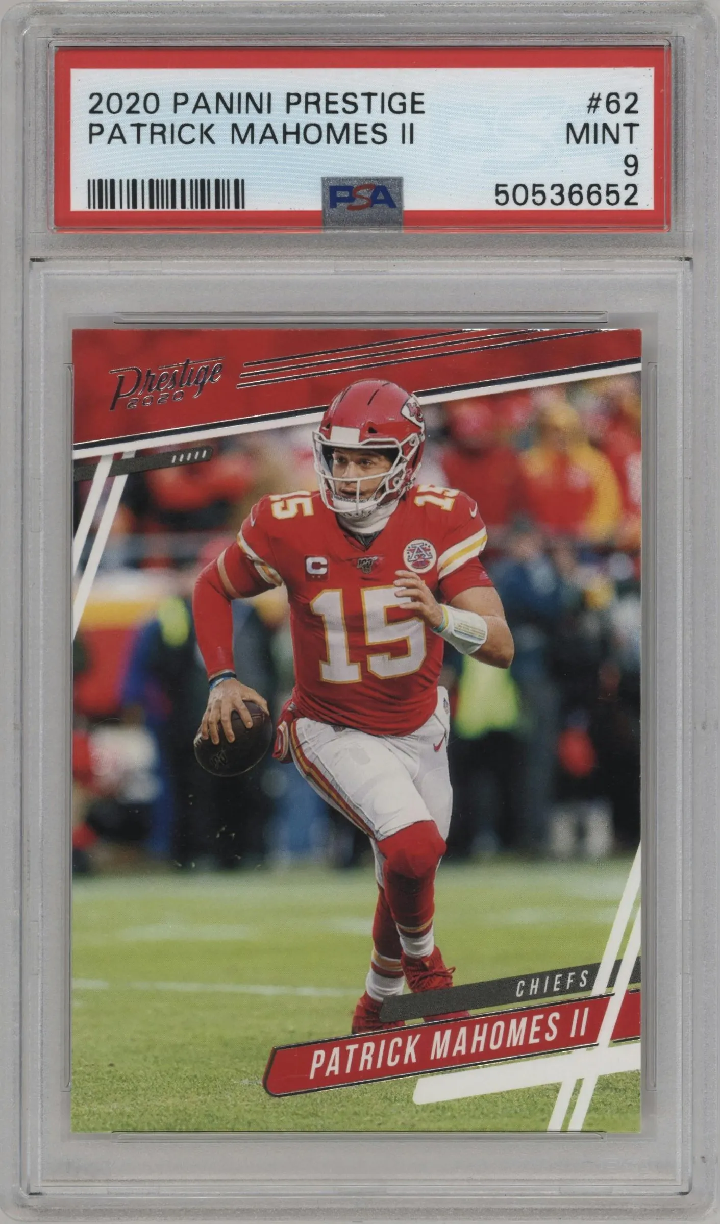 2020 Panini Prestige Patrick Mahomes II #62 PSA 9
