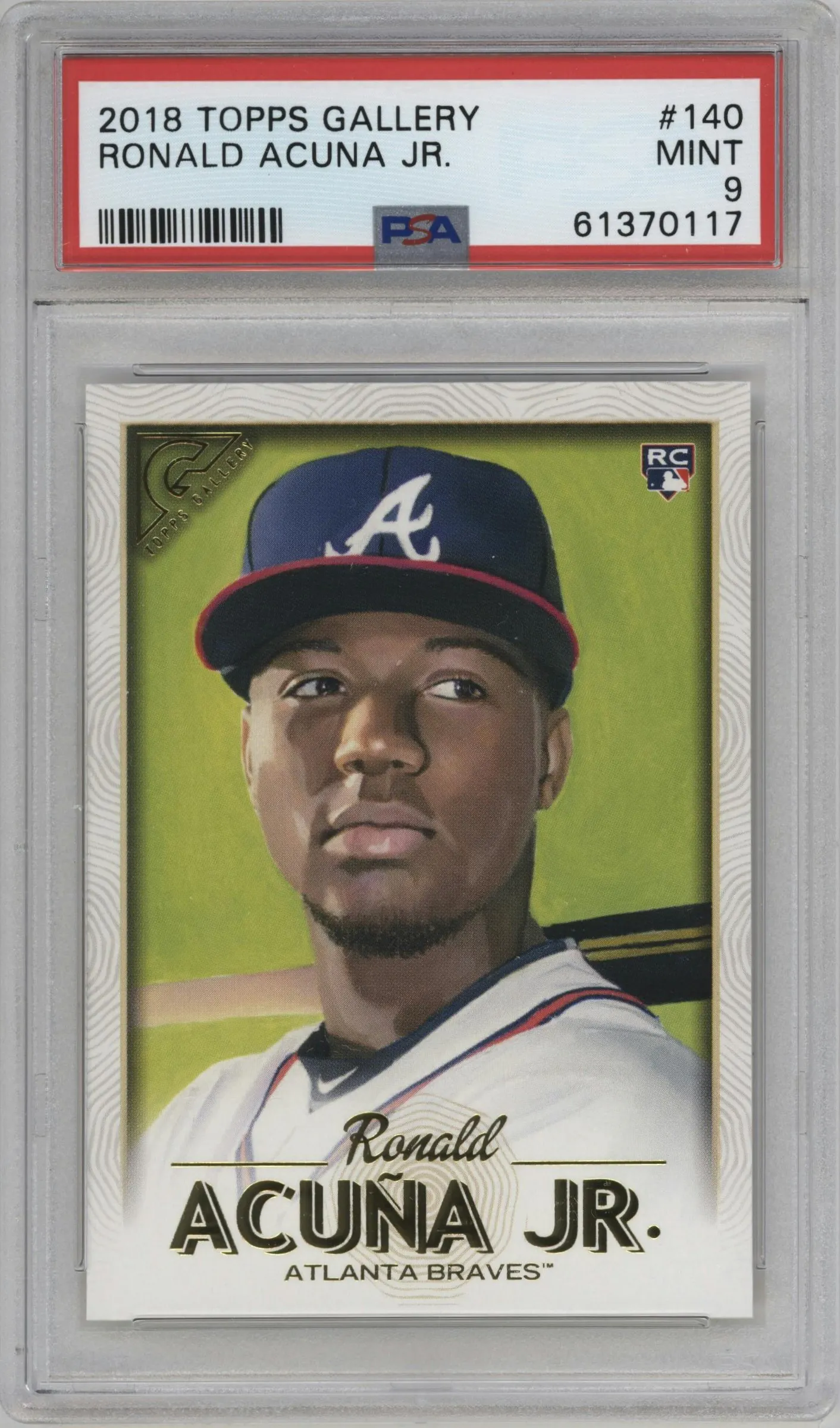 2018 Topps Gallery Ronald Acuna Jr. #140 PSA 9