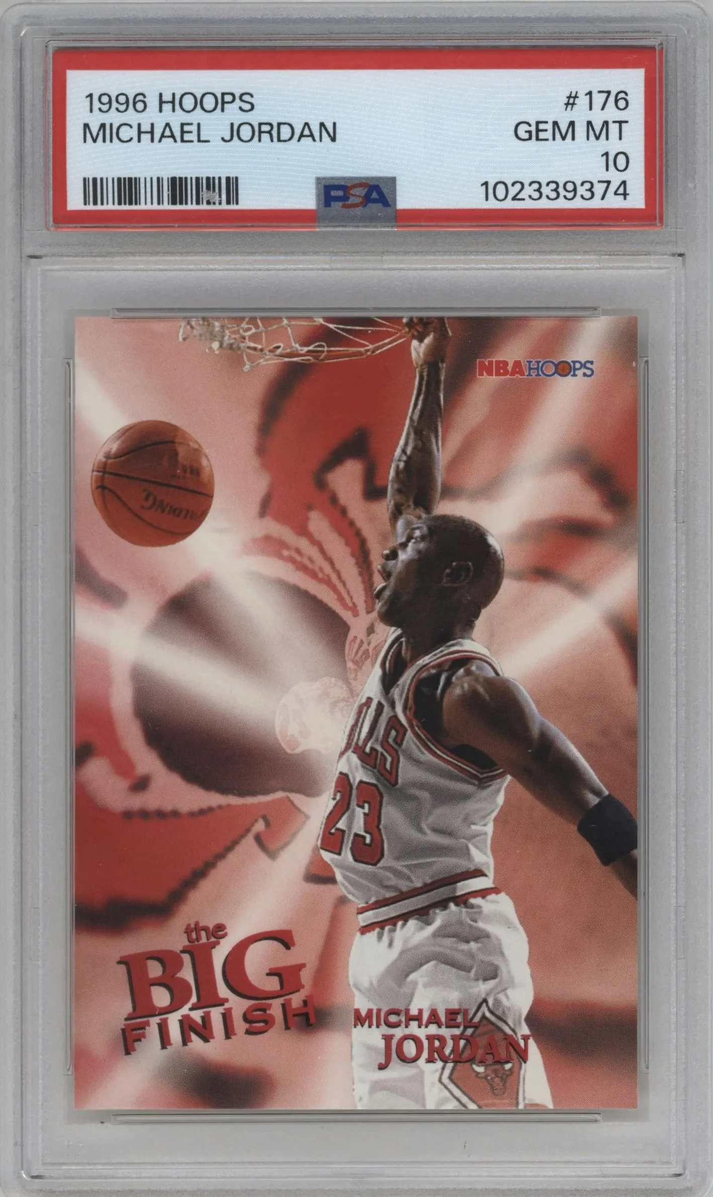 1996 NBA Hoops Michael Jordan #176 PSA 10