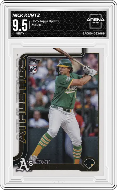 2025 Topps Update Nick Kurtz #US201 ARENA CLUB 9.5