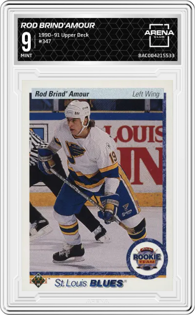 1990 Upper Deck Rod Brind'Amour #347 ARENA CLUB 9