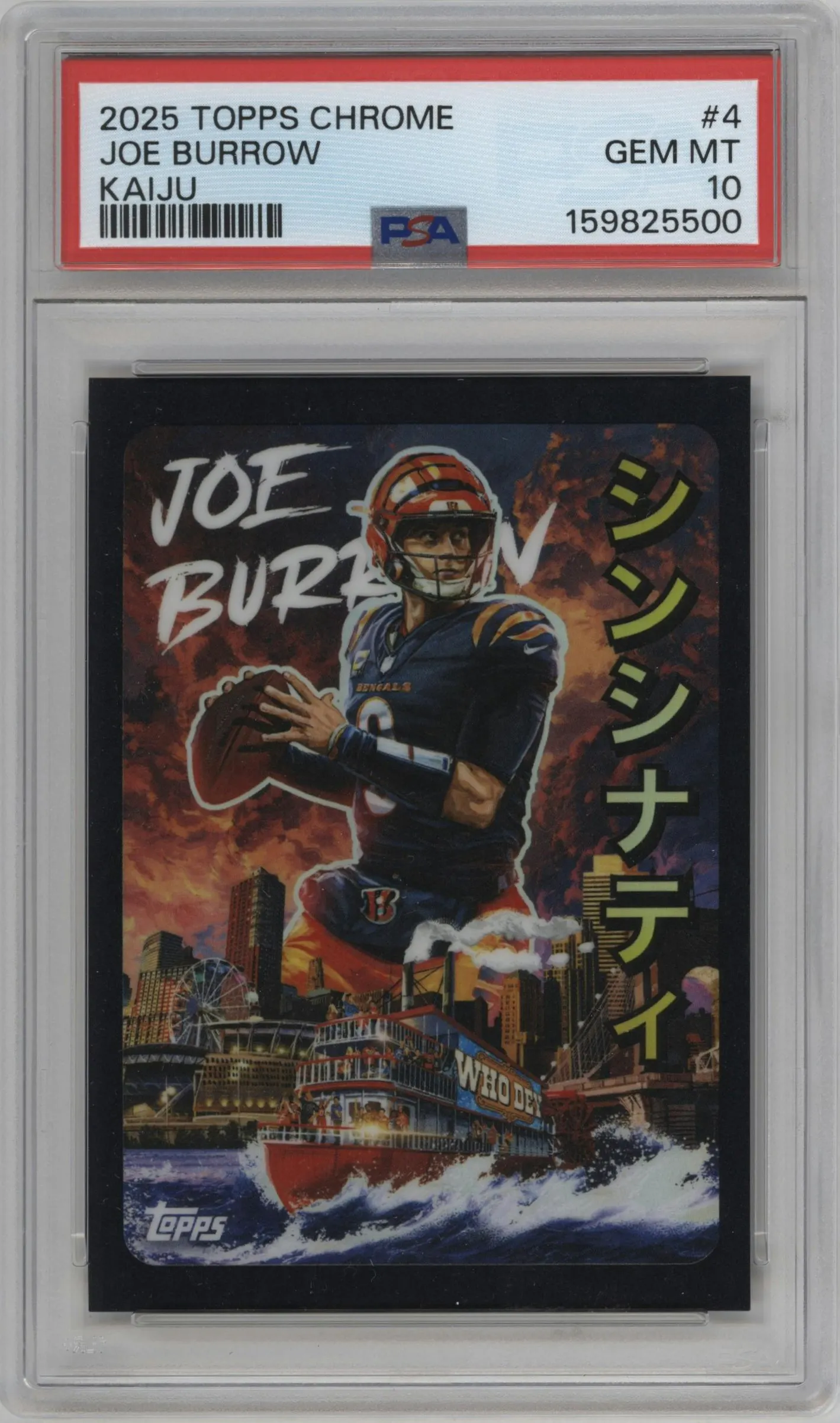 2025 Topps Chrome Kaiju Joe Burrow #KAI-4 PSA 10