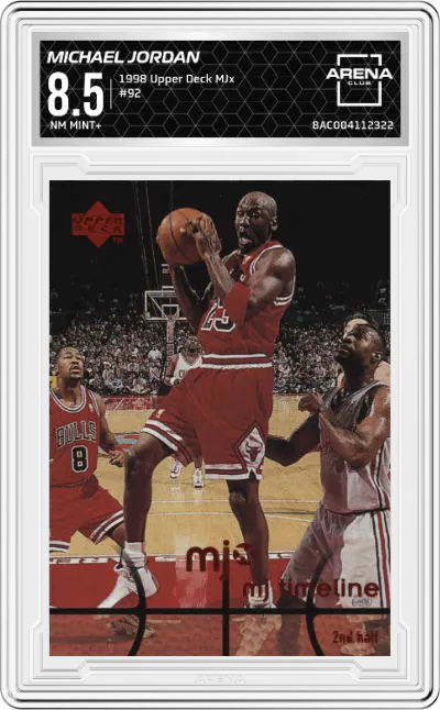1998 Upper Deck MJx Michael Jordan #92 ARENA CLUB 8.5