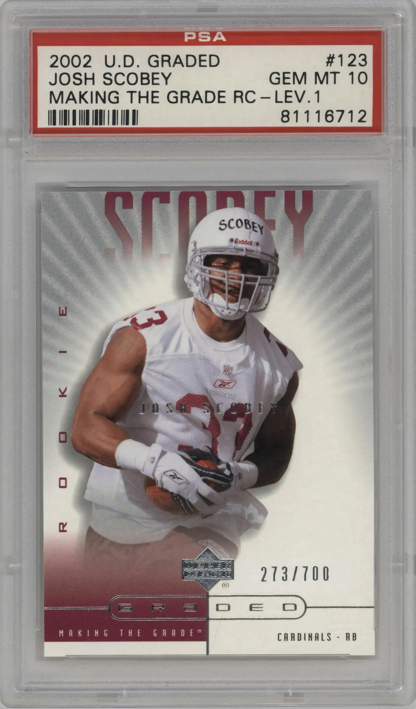 2002 Upper Deck Graded Josh Scobey #123 PSA 10