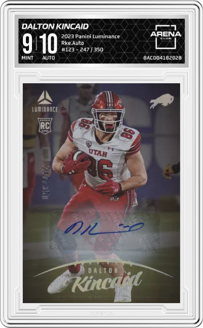 2023 Panini Luminance Rke.Auto Dalton Kincaid #123 ARENA CLUB 9