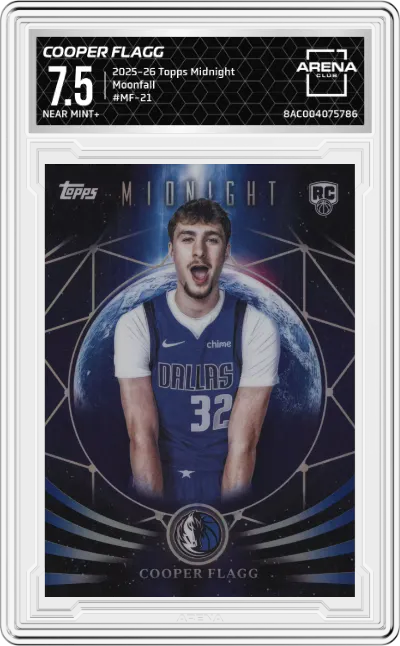 2025 Topps Midnight Moonfall Cooper Flagg #MF-21 ARENA CLUB 7.5