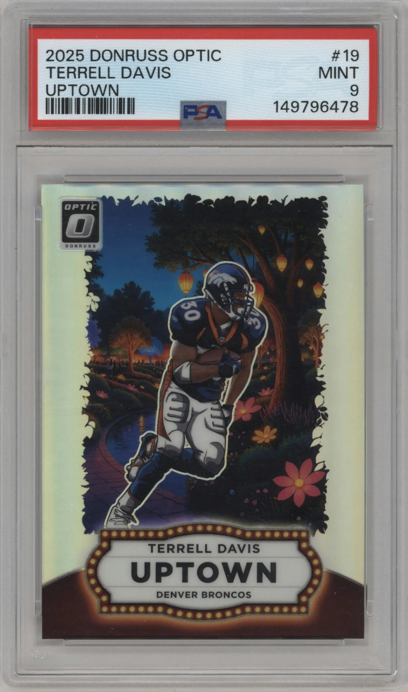 2025 Donruss Optic Uptown Terrell Davis #19 PSA 9
