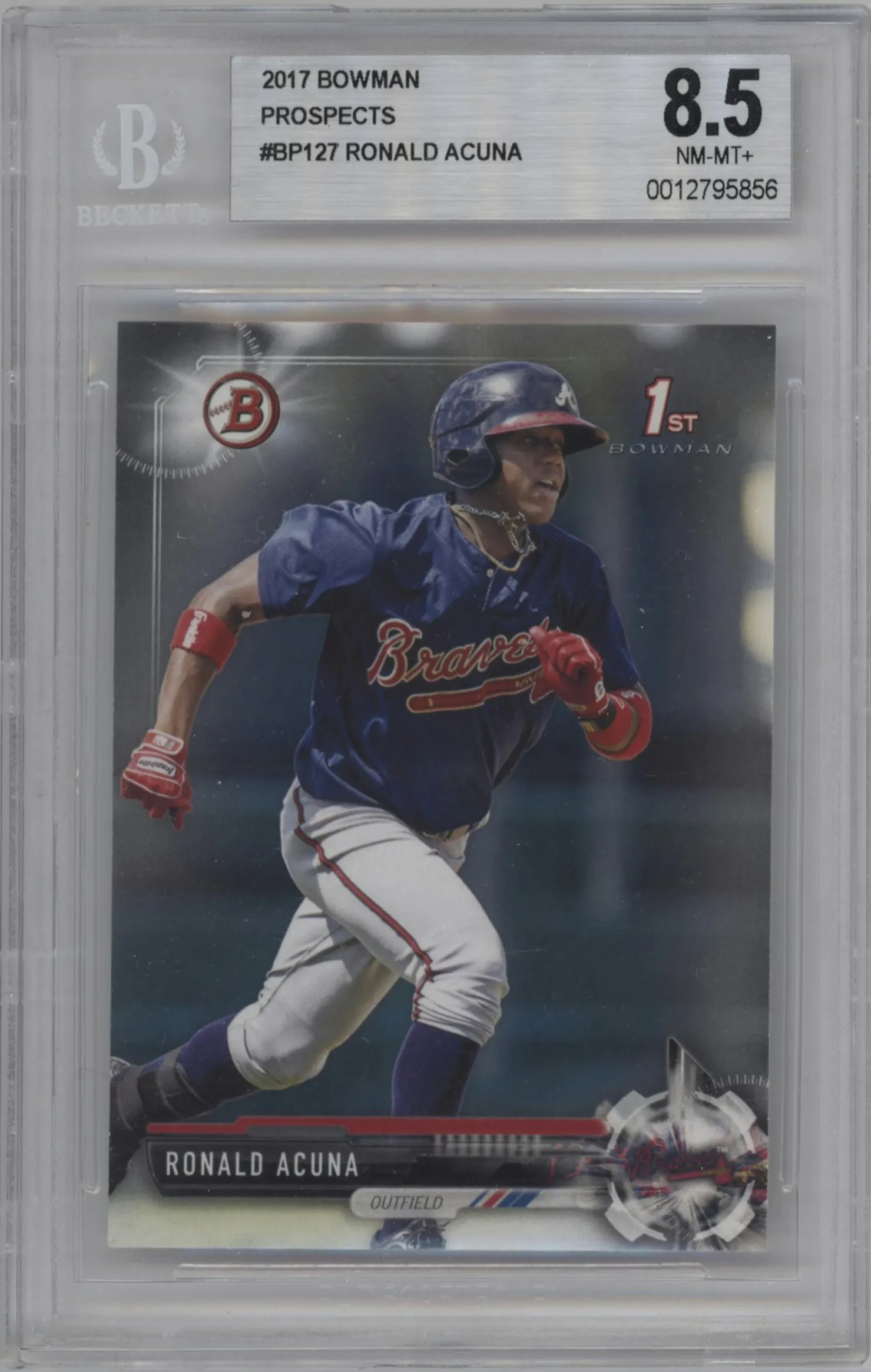 2017 Bowman Prospect Ronald Acuna #BP127 BGS 8.5