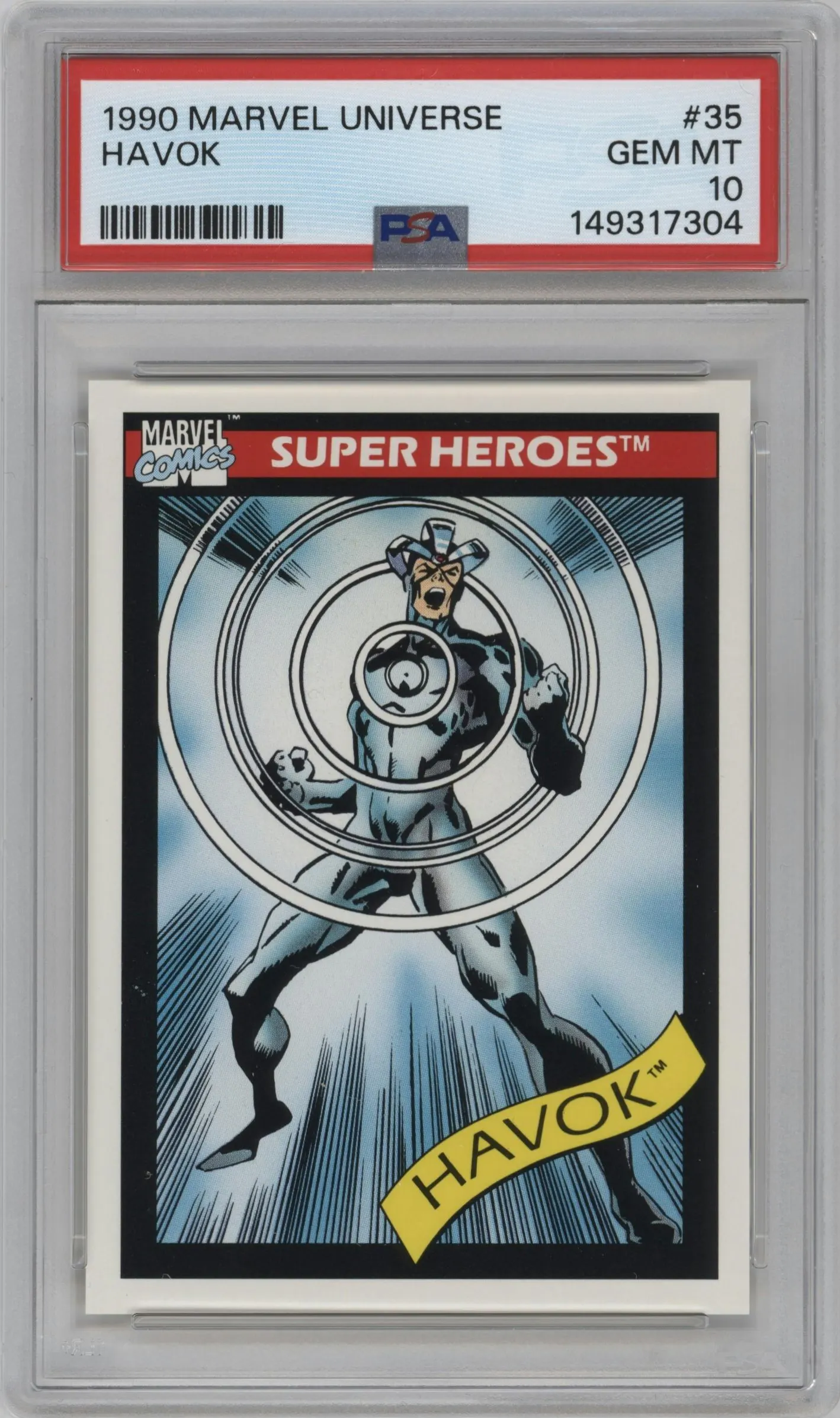 1990 Impel Marvel Universe Havok #35 PSA 10