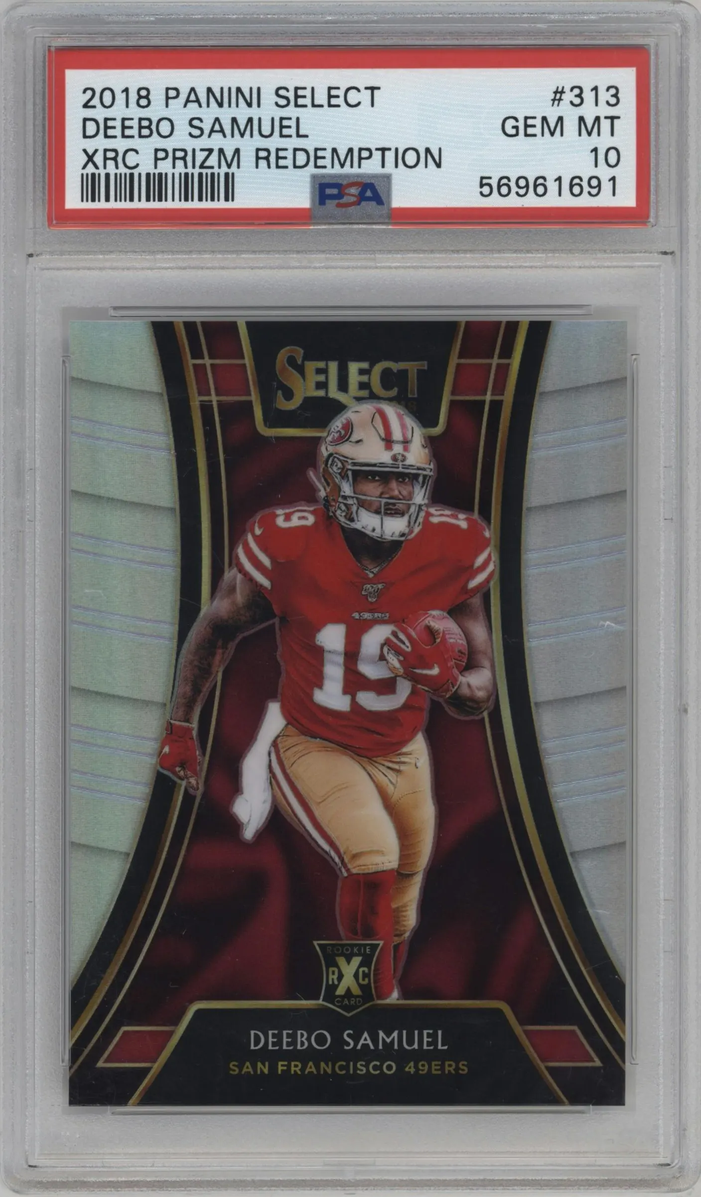 2018 Panini Select XRC Prizm Redemption Deebo Samuel #313 PSA 10