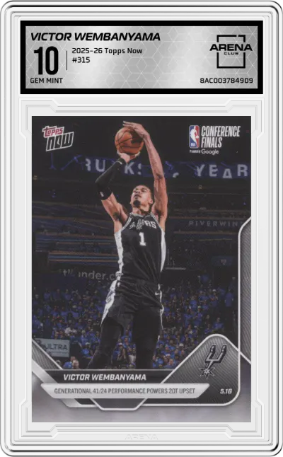 2025 Topps Now Victor Wembanyama #315 ARENA CLUB 10