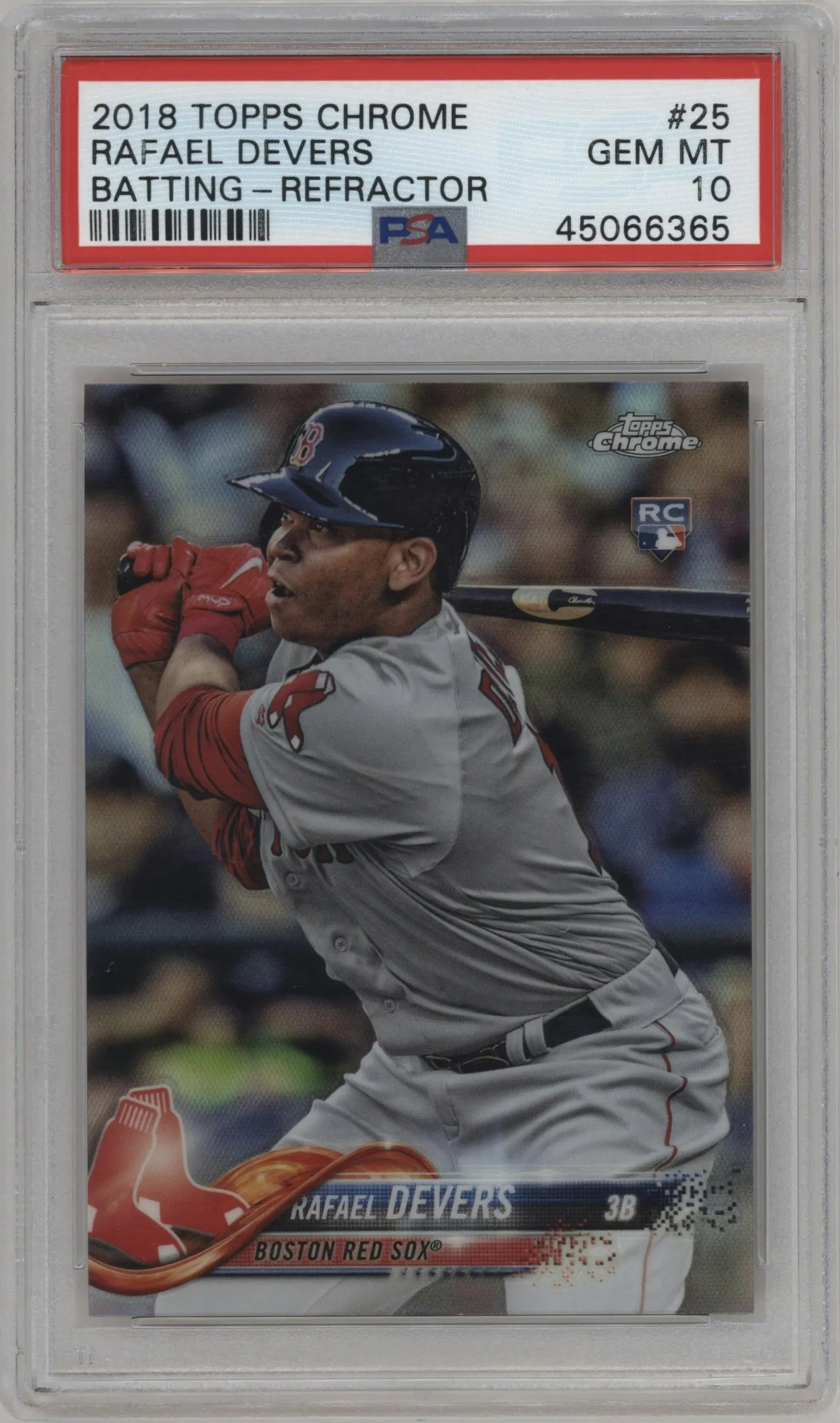 2018 Topps Chrome Rafael Devers Refractor #25 PSA 10