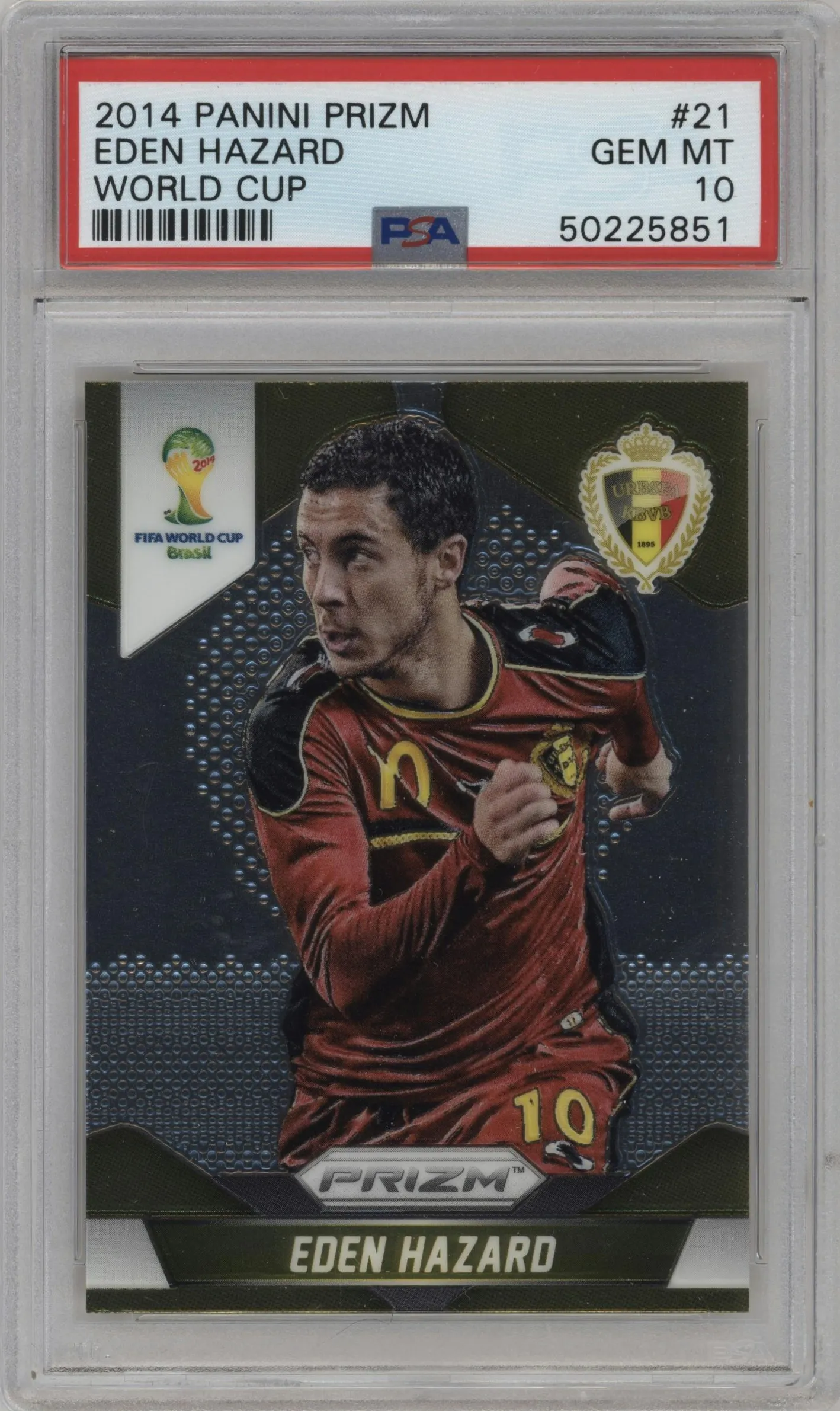 2014 Panini Prizm World Cup Belgium Eden Hazard PSA 10