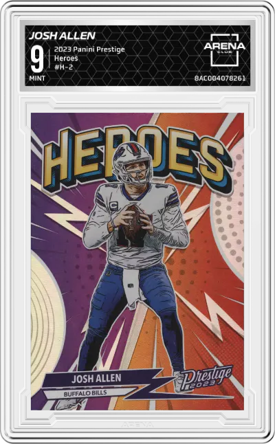 2023 Panini Prestige Heroes Josh Allen #H-2 ARENA CLUB 9