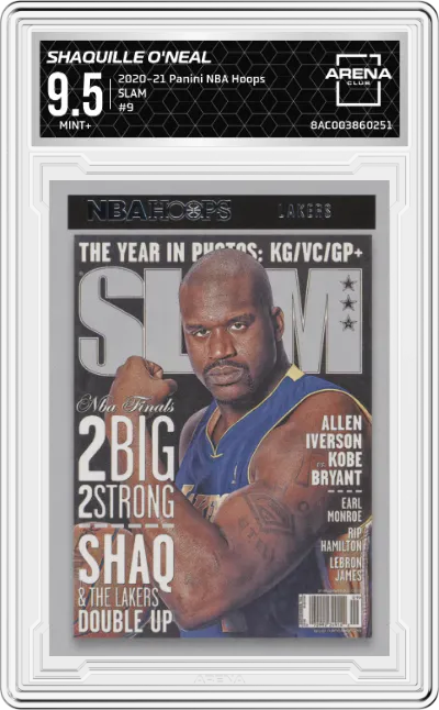2020 Panini NBA Hoops SLAM Shaquille O'Neal #9 ARENA CLUB 9.5