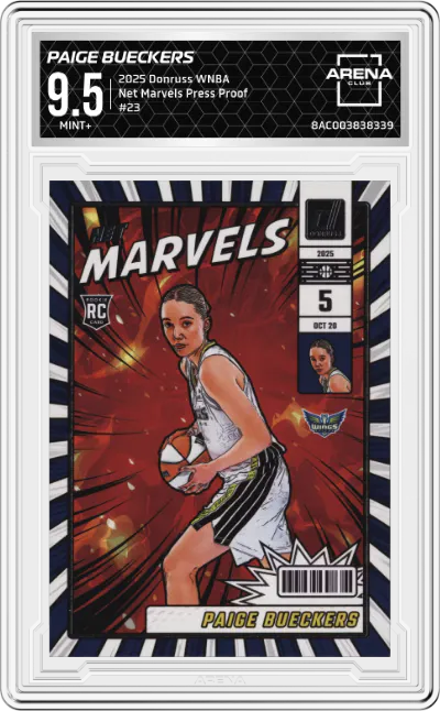 2025 Donruss WNBA Net Marvels Paige Bueckers Press Proof #23 ARENA CLUB 9.5