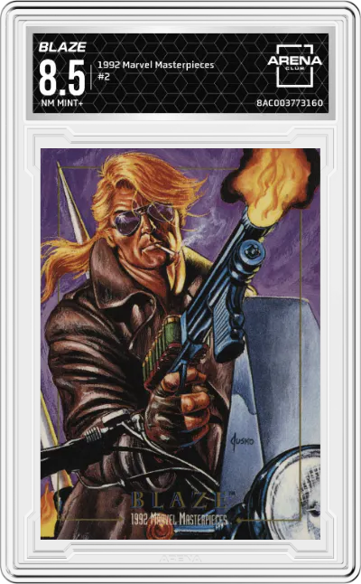 1992 SkyBox Marvel Masterpieces Blaze #2 ARENA CLUB 8.5