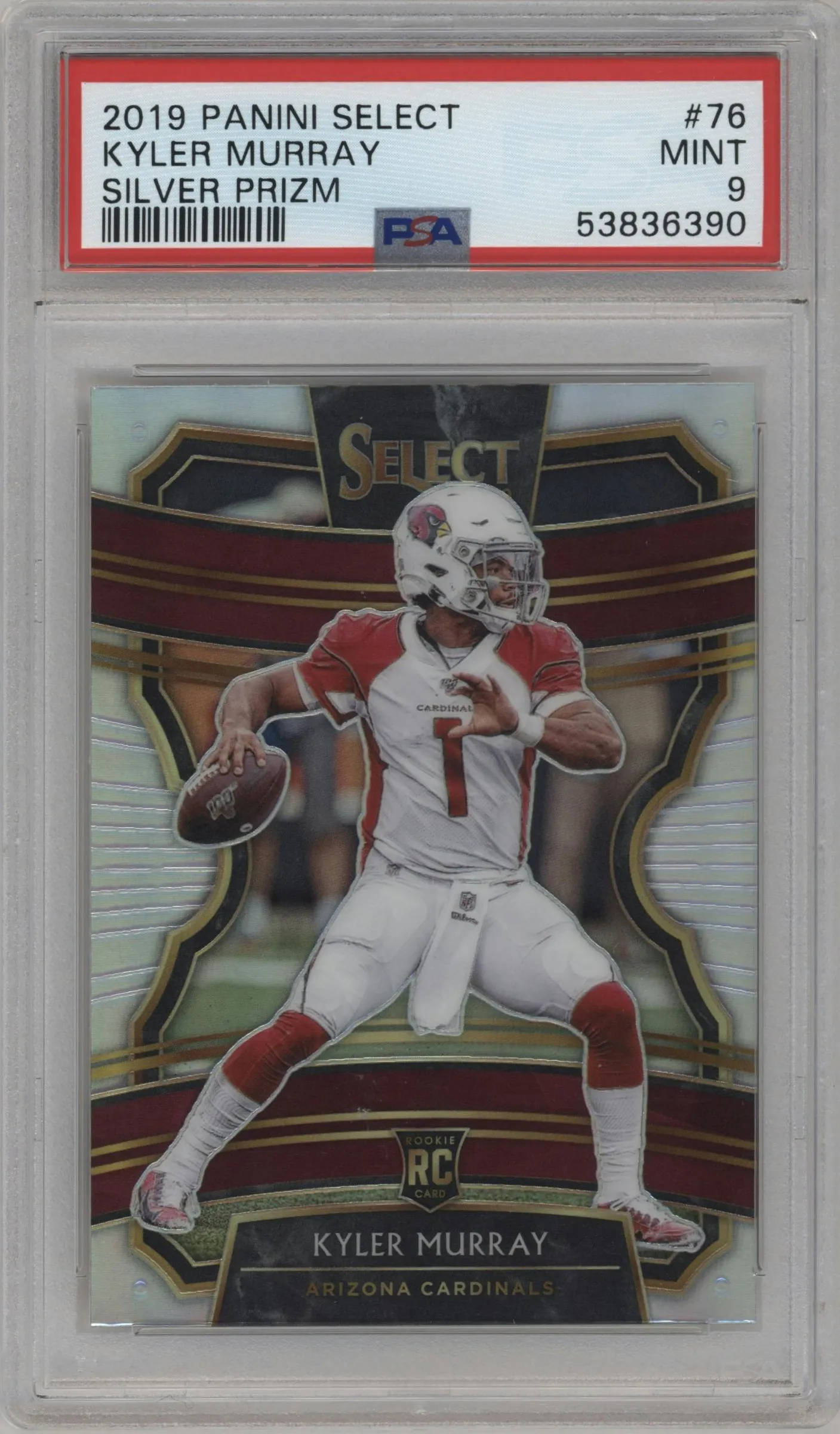 2019 Panini Select Kyler Murray Silver Prizm #76 PSA 9