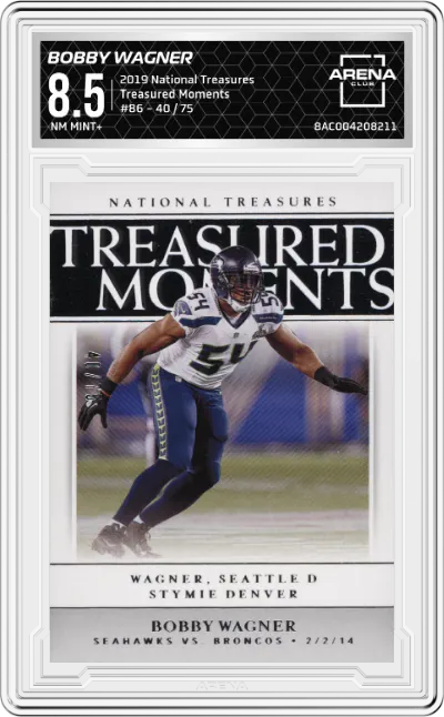 2019 Panini National Treasures Treasured Moments Bobby Wagner #86 ARENA CLUB 8.5