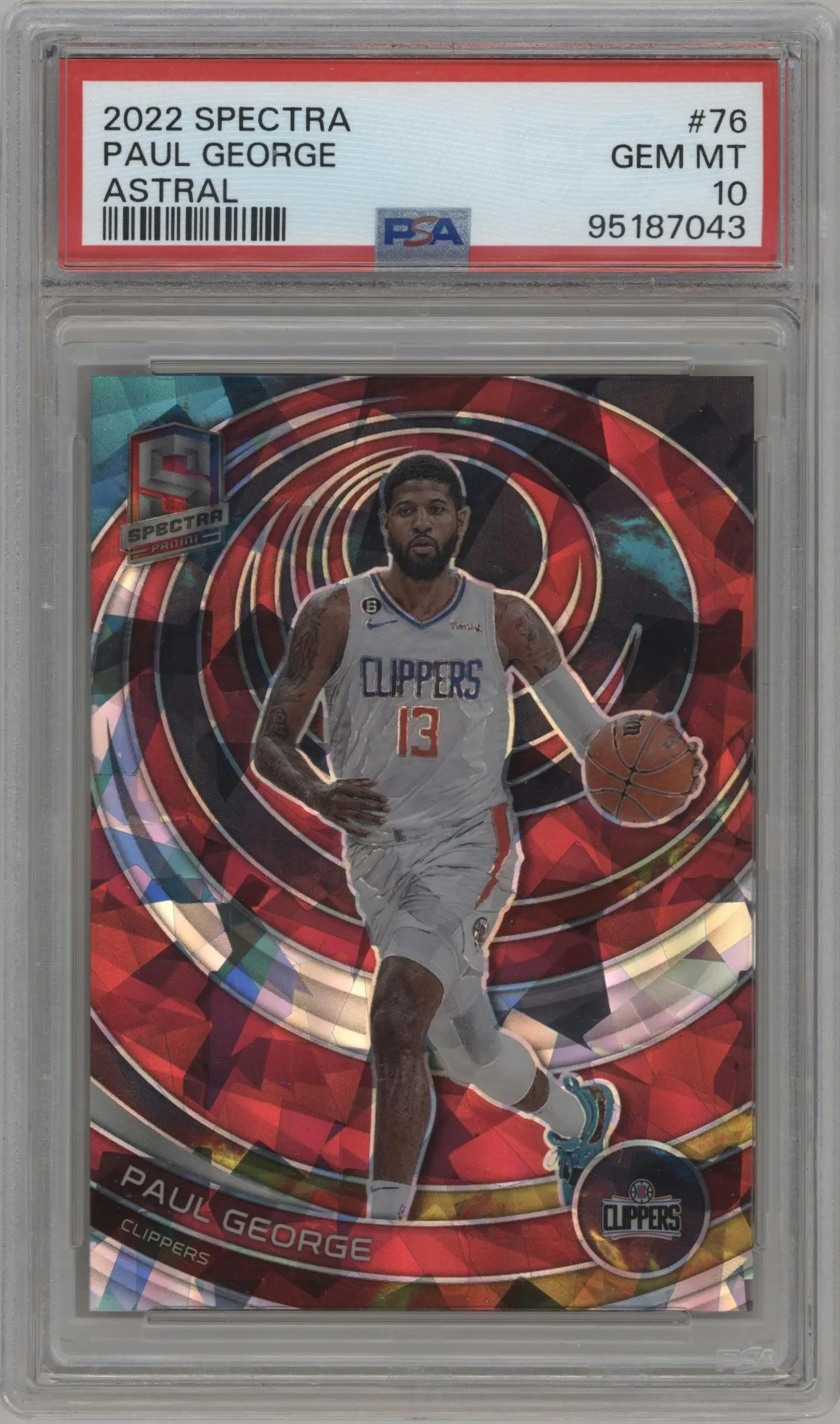 2022 Panini Spectra Paul George Astral #76 PSA 10