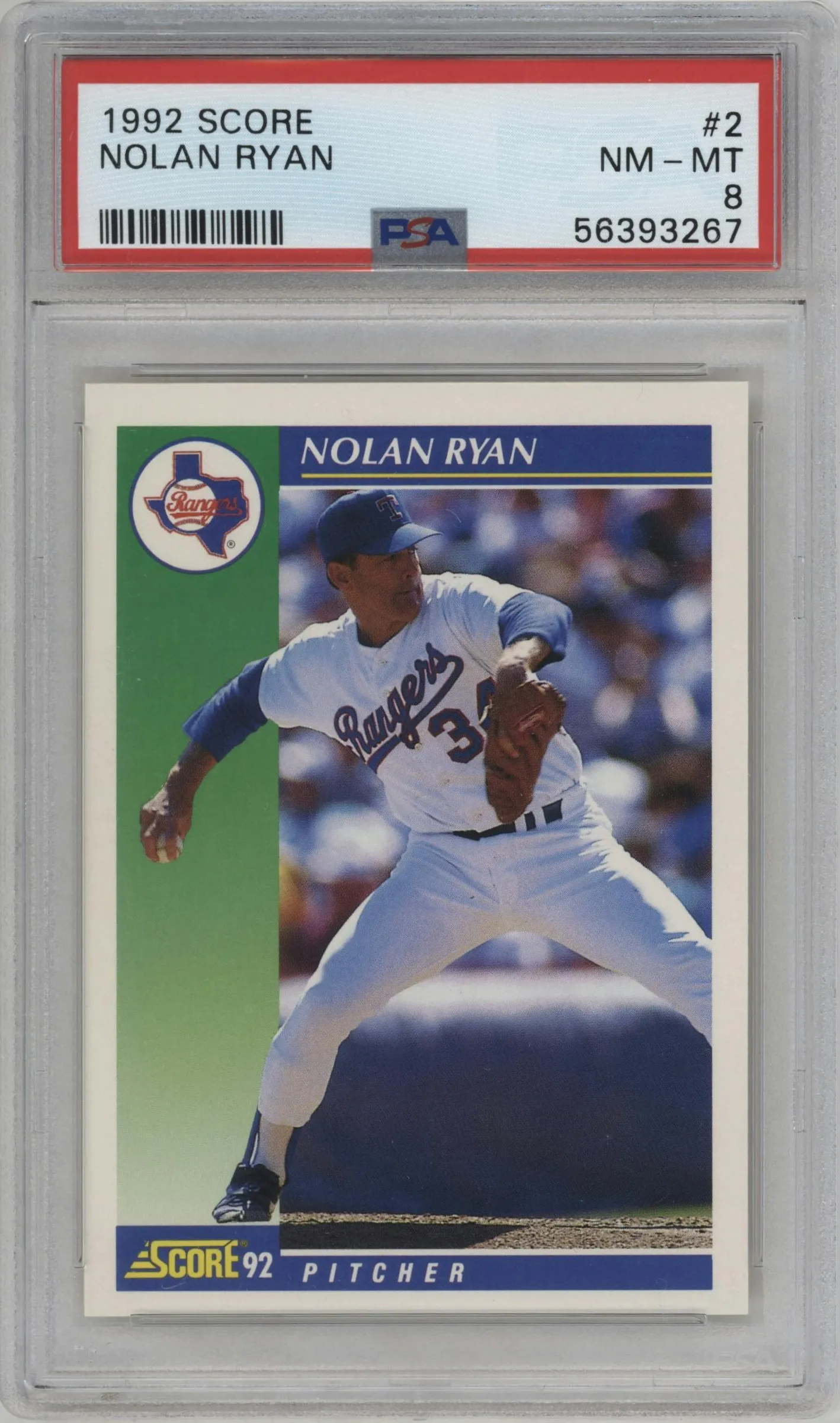 1992 Score Nolan Ryan #2 PSA 8