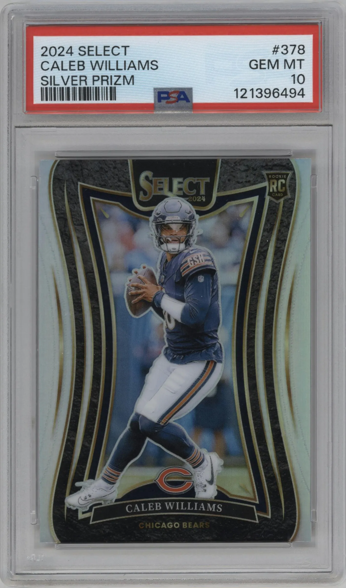 2024 Panini Select Suite Lvl. Caleb Williams Silver #378 PSA 10