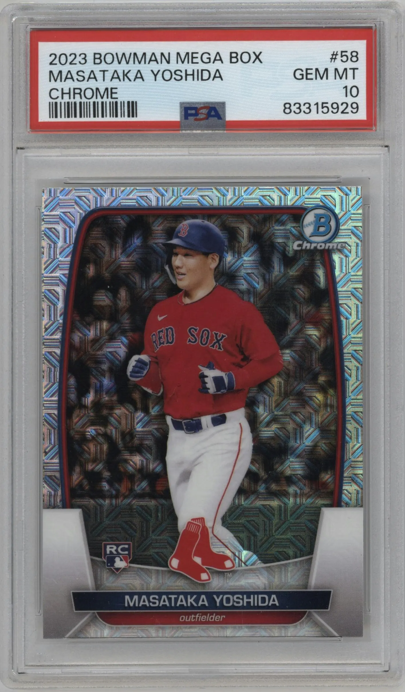 2023 Bowman Mega Box Chrome Masataka Yoshida #58 PSA 10