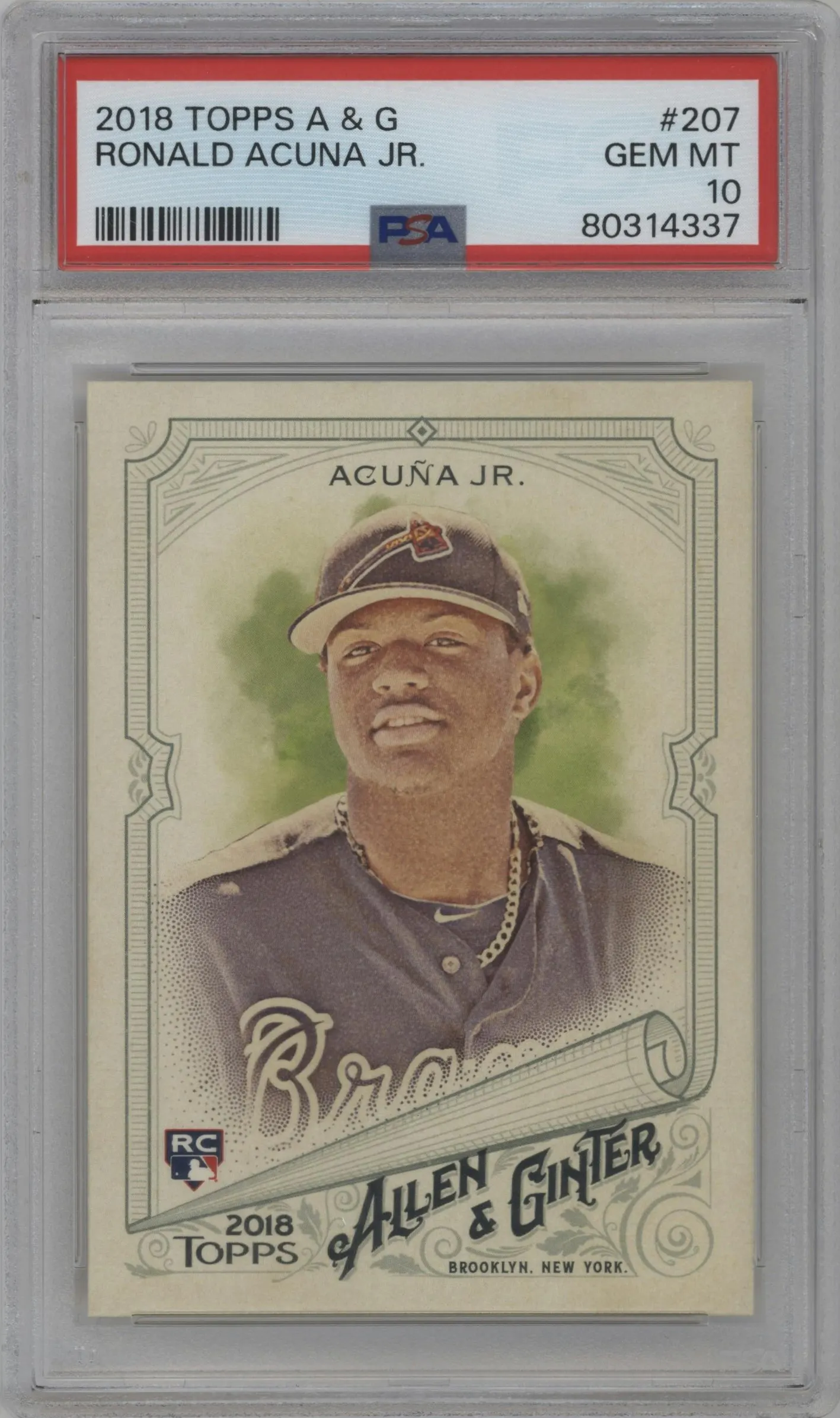 2018 Topps Allen & Ginter Ronald Acuna Jr. #207 PSA 10