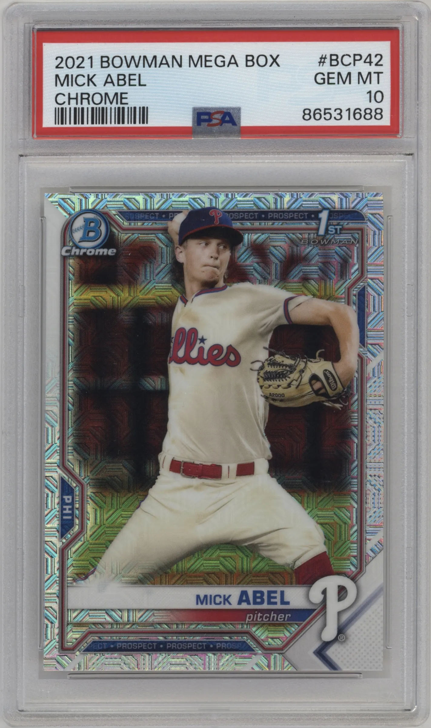 2021 Bowman Mega Box Chr.Pros. Mick Abel #BCP-42 PSA 10