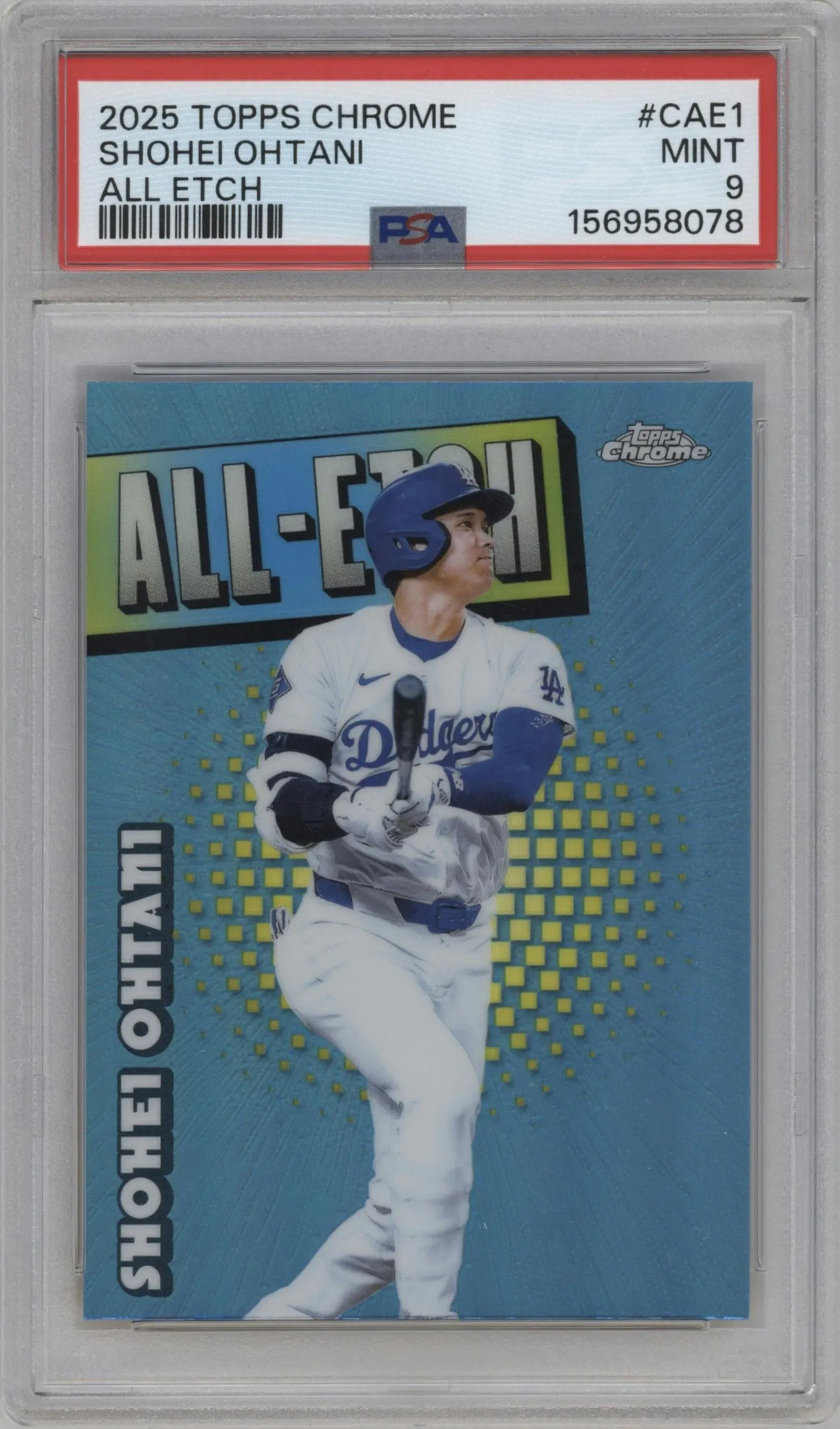 2025 Topps Chrome All-Etch Shohei Ohtani PSA 9
