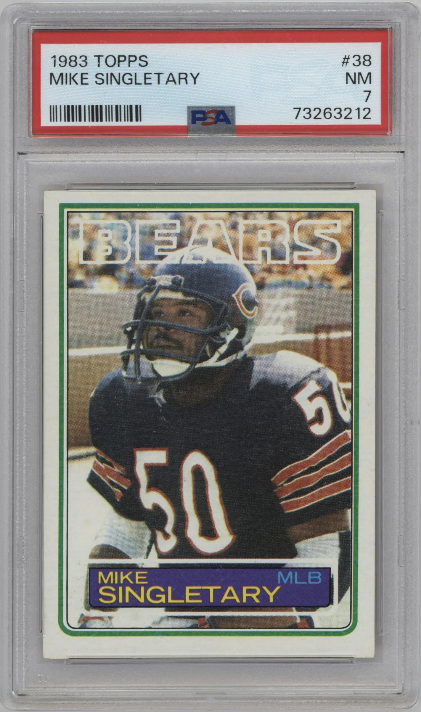 1983 Topps Mike Singletary #38 PSA 7
