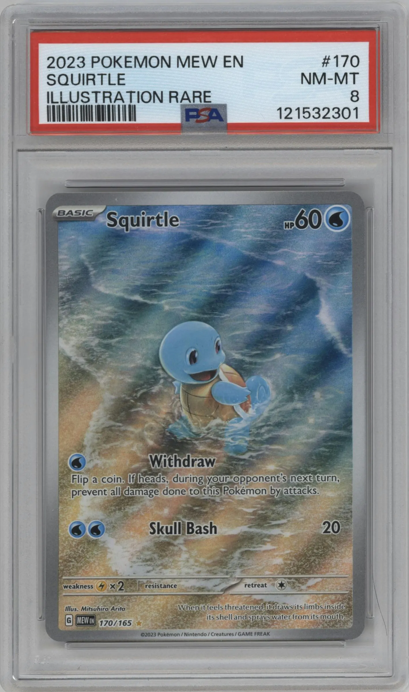 2023 Pokemon SV Squirtle #170 PSA 8