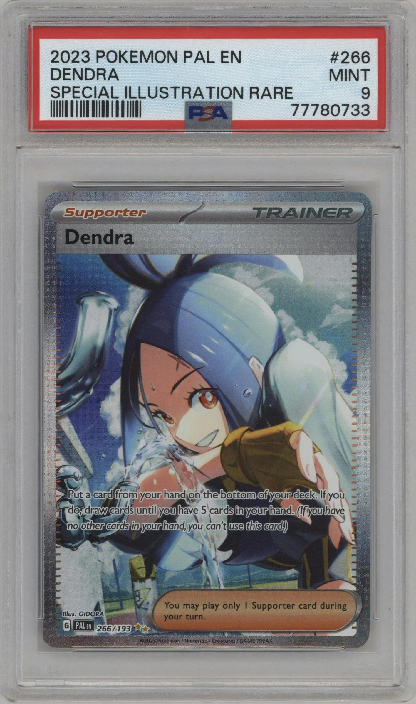 2023 Pokemon SV Paldea Evolved Dendra #266 PSA 9