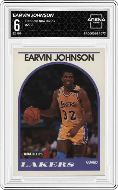 1989 NBA Hoops Earvin Johnson ARENA CLUB 6