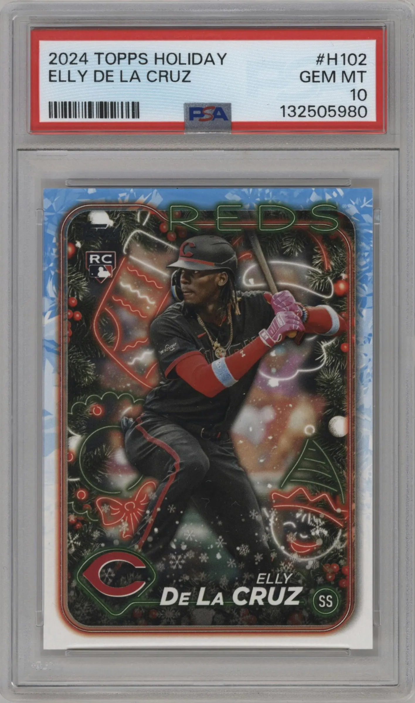 2024 Topps Holiday Elly De La Cruz #H102 PSA 10