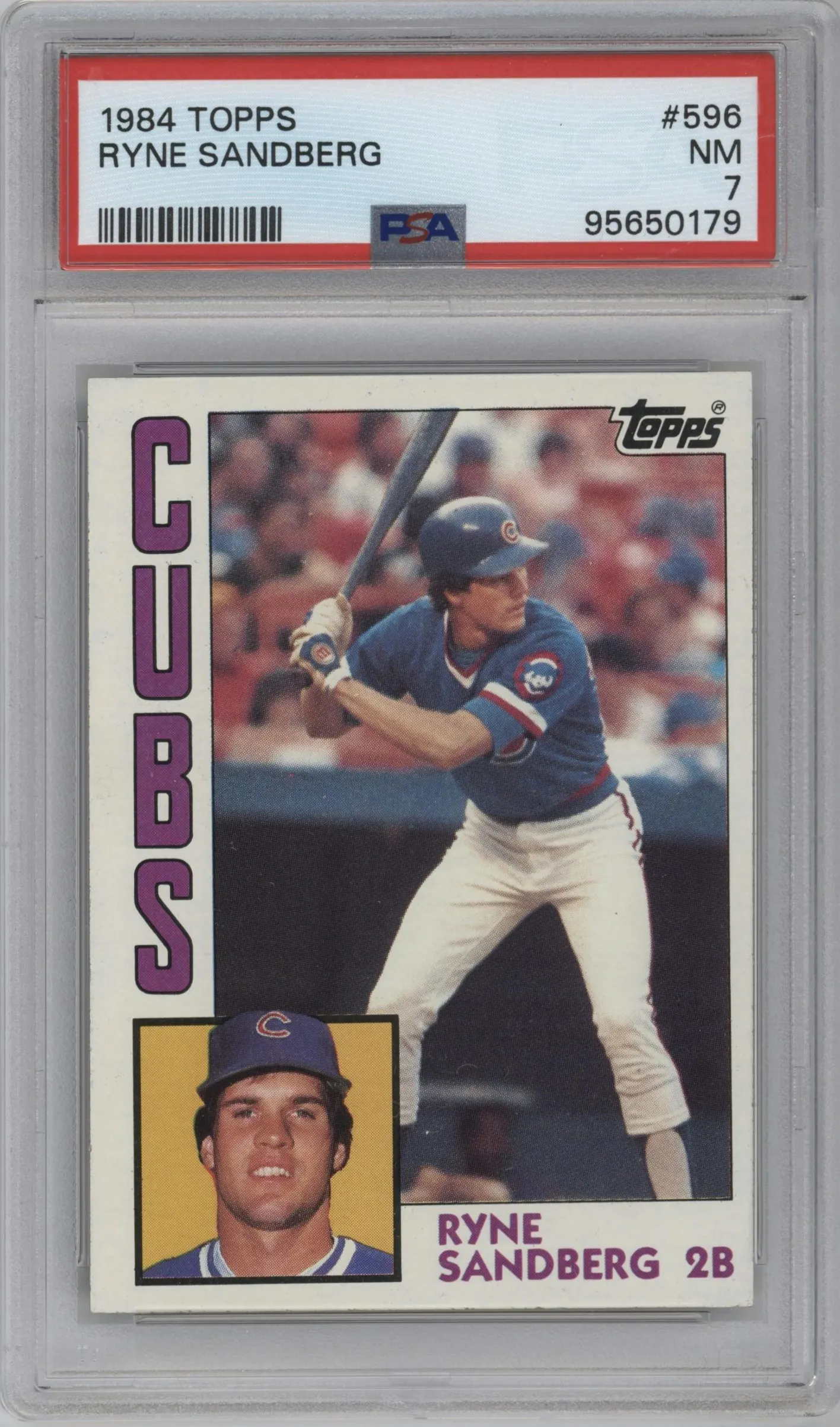 1984 Topps Ryne Sandberg #596 PSA 7