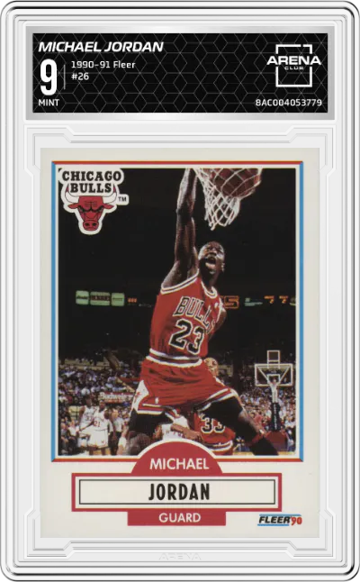 1990 Fleer Michael Jordan #26 ARENA CLUB 9