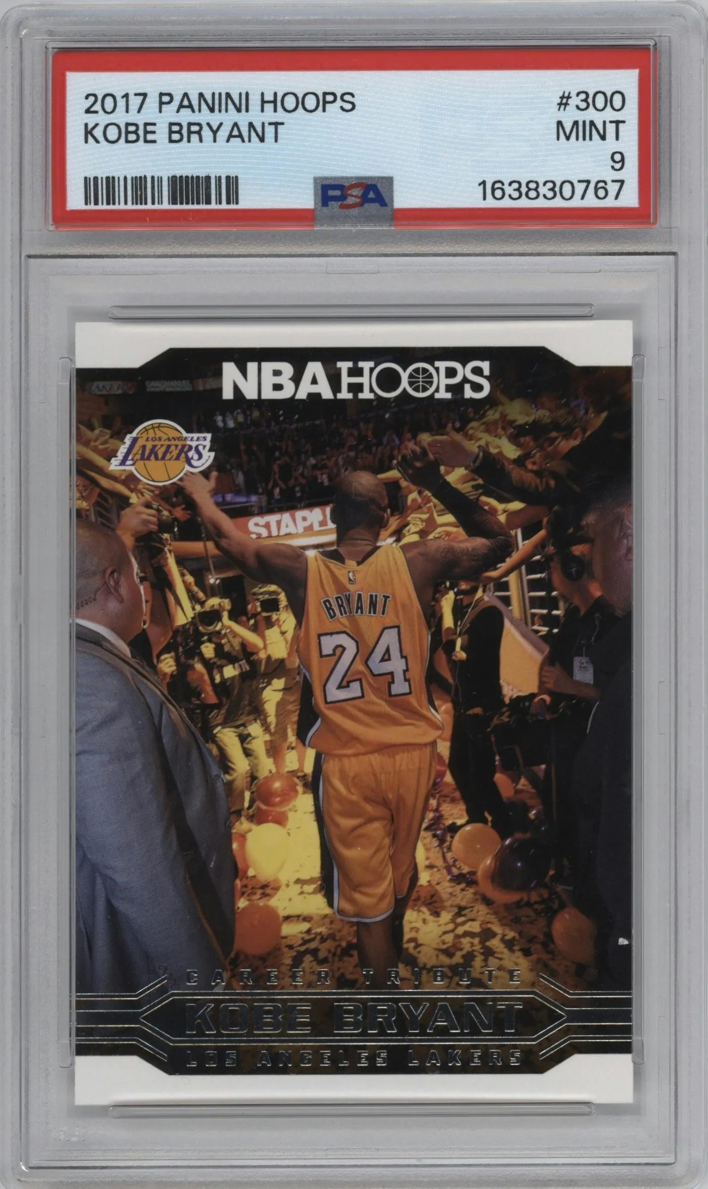 2017 Panini NBA Hoops Kobe Bryant #300 PSA 9