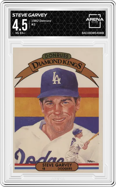 1982 Donruss Steve Garvey #3 ARENA CLUB 4.5