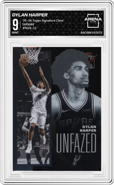 2025 2025-26 Topps Signature Class Topps Signature Class Unfazed Dylan Harper #FAZE-12 ARENA CLUB 9
