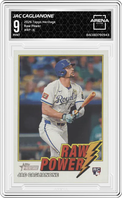 2026 Topps Heritage Raw Power Jac Caglianone #RP-JC ARENA CLUB 9