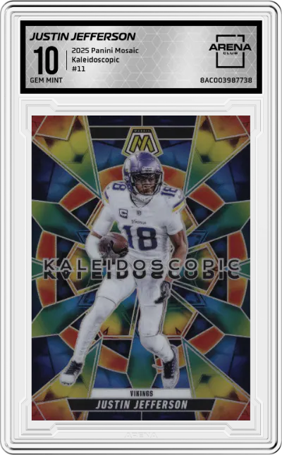 2025 Panini Mosaic Kaleidoscopic Justin Jefferson #11 ARENA CLUB 10