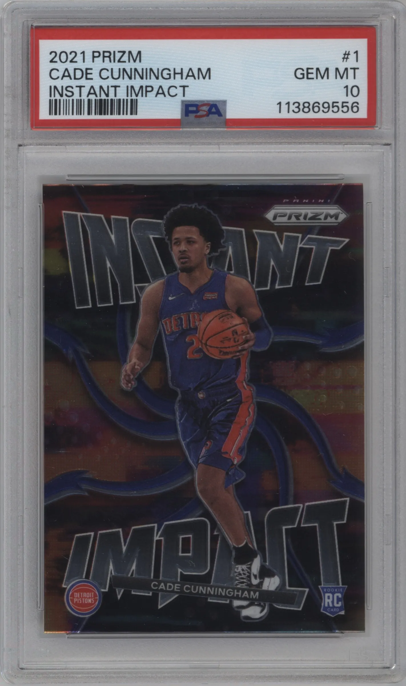 2021 Panini Prizm Instant Impact Cade Cunningham #1 PSA 10